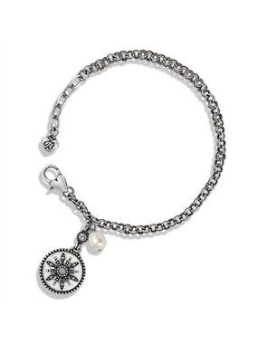 Brighton Neve snowflake bracelet NWT Silver white pearl